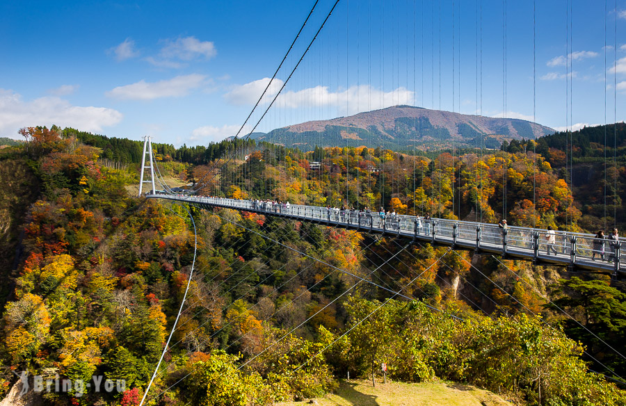 【九州大分景點】九重夢大橋交通：JR轉乘巴士攻略．日本絕美紅葉拍攝景點